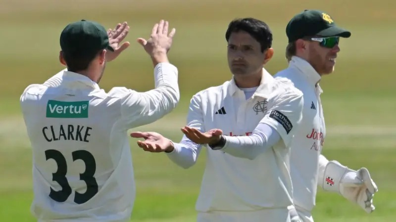 Mohammad Abbas the top wicket-taker in the 1st innings for Nottinghamshire against Somerset in the County Championship